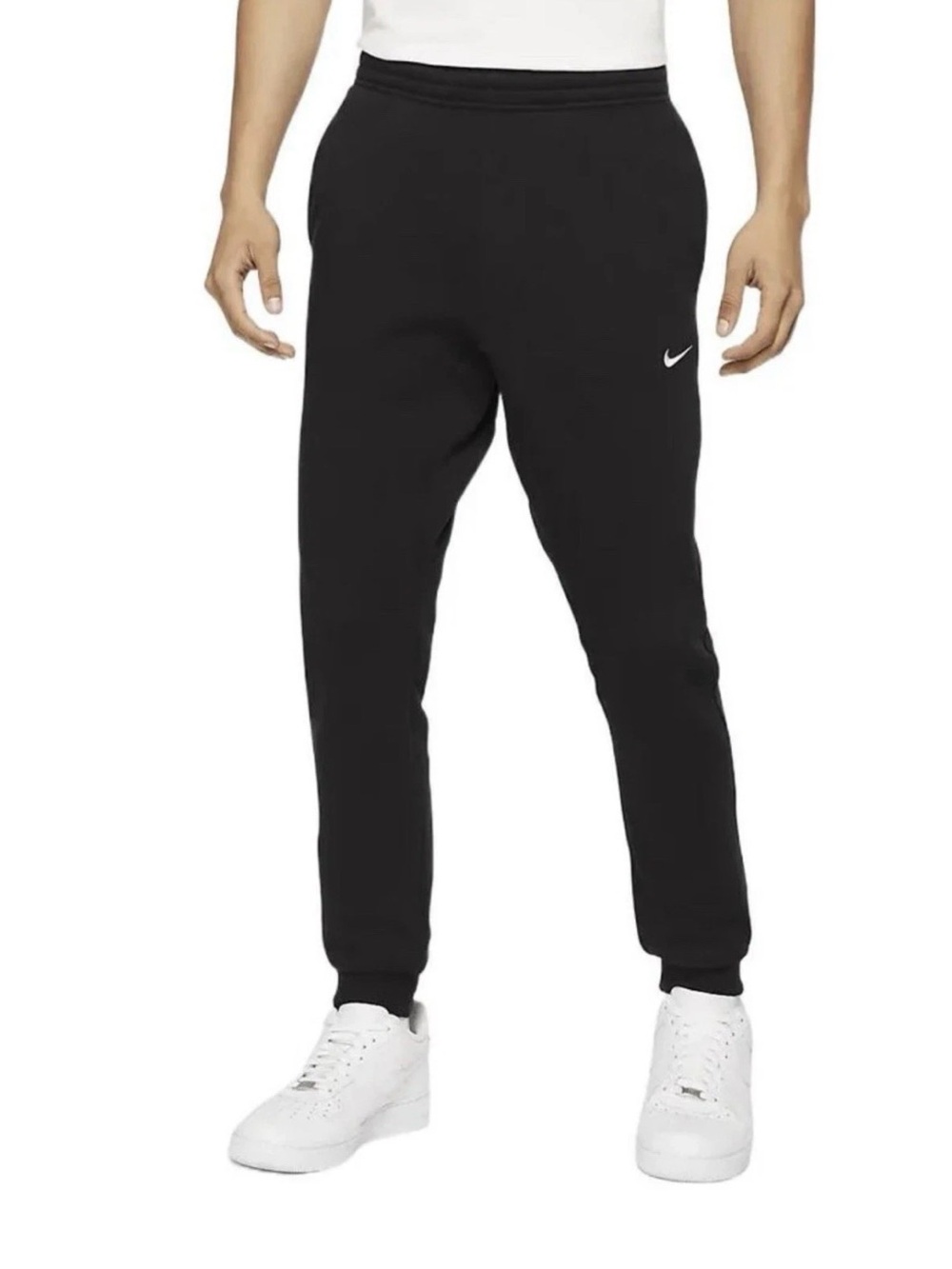 Nike Sportswear Black Club Fleece Swoosh Slim Fit Jogger Sweatpants